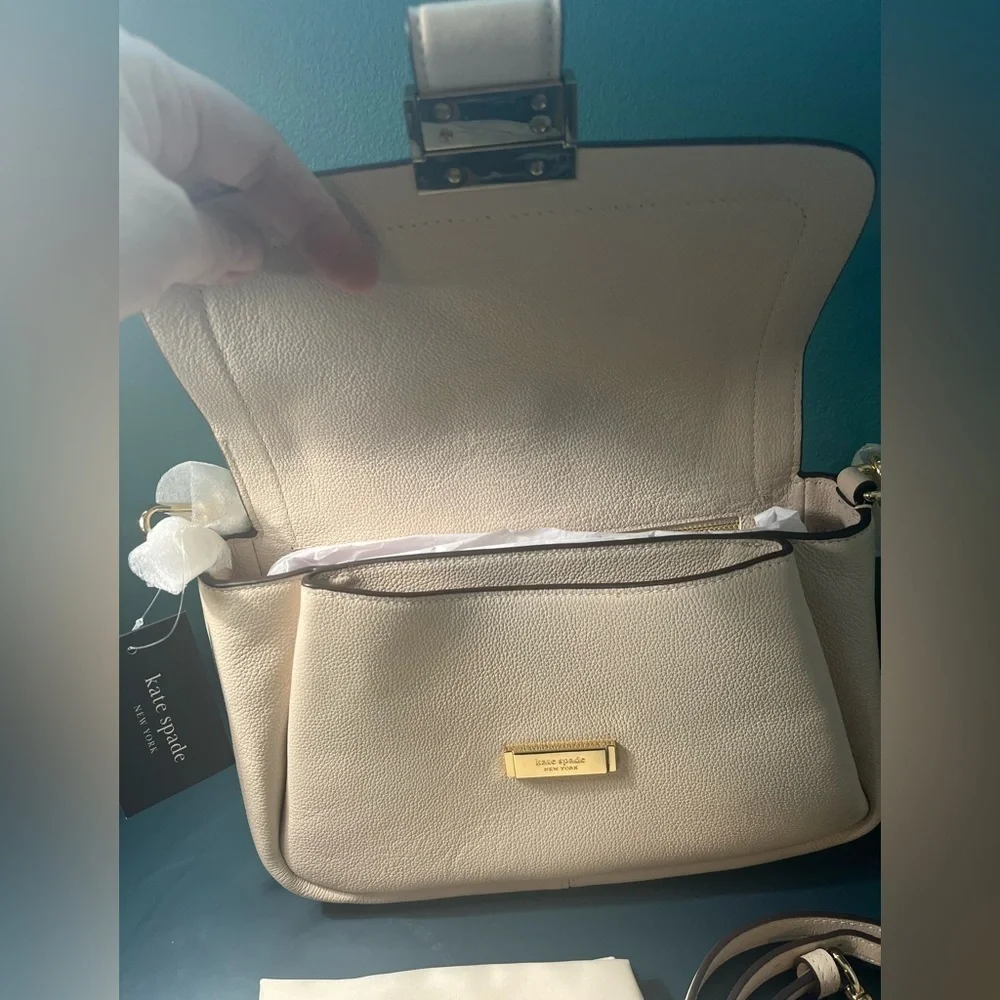 NWT Kate Spade Nouveau Pebbled Leather Flap Bag